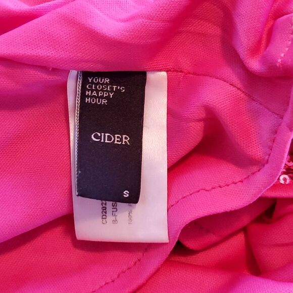 CIDER DARK PINK FUCHSIA RED SEQUIN BARBIE 1989 SET HOLIDAY PARTY SMALL MEDIUM - Picture 5 of 12